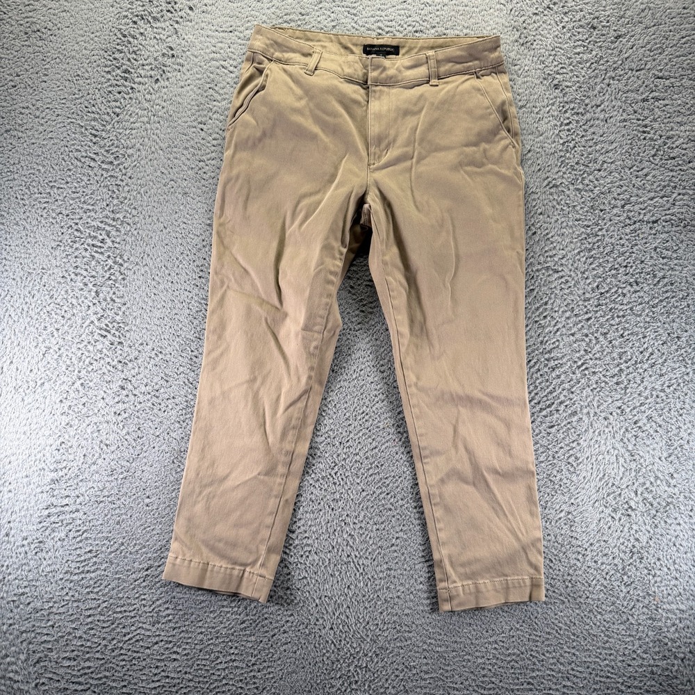 Banana Republic Pant Womens 10‎ Brown Cotton Chino Straight Leg Stretch Business